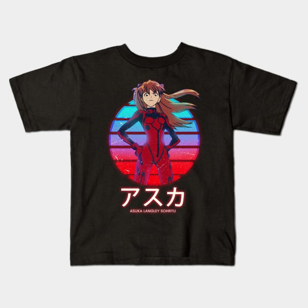 Evangaleion - Asuka Langley Kids T-Shirt by LAKOSH